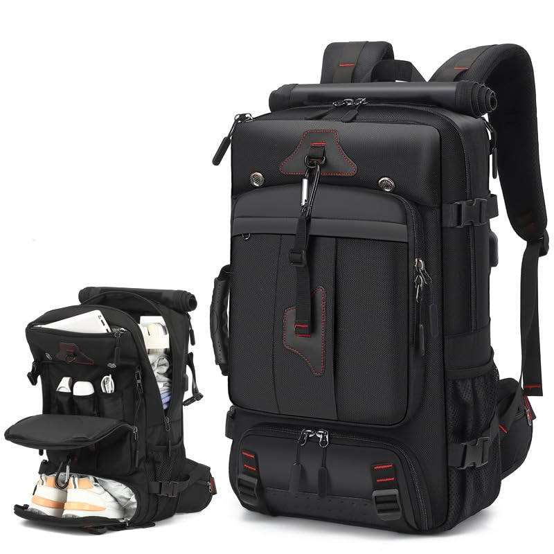 Men Travel Backpack,Fits 16 Inch Laptop,for Work&Travel，40L Large Capacity - size: Medium