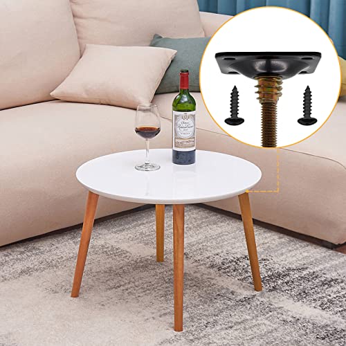 Litoexpe 4 Sets Mounting Plates for Furniture Legs, M8 Furniture Couch Legs Attachment Plates ith Hanger Bolts Screws for Furniture Sofa Couches Seats