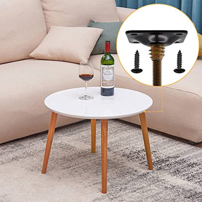 Litoexpe 4 Sets Mounting Plates for Furniture Legs, M8 Furniture Couch Legs Attachment Plates ith Hanger Bolts Screws for Furniture Sofa Couches Seats
