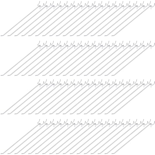Shimeyao 100 Pcs Peg Board Shelving Hooks Stainless Steel Hanging Board Pegs Wall Display Hooks Bulk for 1/8 1/4 Garage Storage Organizer Accessories (12 Inch,Silver) - color: Silver, size: 12 Inch