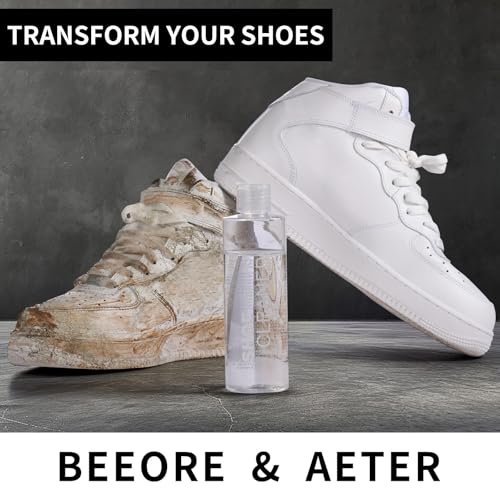 Shoe Cleaner Kit for Sneaker - 8.5 Oz Shoe Cleaning Kit with Shoe Brushes & Towel, White Shoe Sneaker Cleaner Kit, Suede Shoe Cleaner for Suede Mesh Leather Knit, and Most Materials