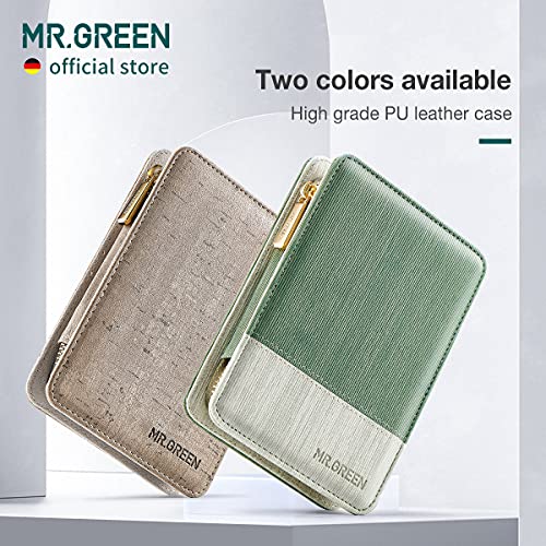 MR.GREEN Manicure Sets Pedicure Kits Stainless Steel Nail Clipper Personal Care Tools with PU Leather Case (Green) - color: Green