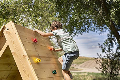 Squirrel Products Rock Climbing Holds for Kids, Deluxe Extra Large Climbing Rocks with Mounting Hardware - DIY Rock Wall Indoor & Outdoor Playground Accessories Wall Climbing Kit - Ages 3+ - style: 10 Pack