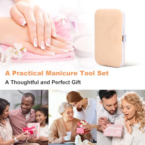 Manicure Set-Stainless Steel Nail Care Set-Professional 7 in 1 Ingrown Toenail Clipper Grooming Tool-Pedicure Kit & Toe Nail Cutter-Thick Nail Scissors Toiletries with Cuticle Trimmer (Rose Gold) - color: Rose Gold