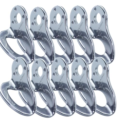 5pc/10pc 30KN Climbing Bolt Hanger, Rock Climbing Anchor for 12 mm / 3/8" Bolt, Stainless Steel Climbing Anchor Bolt, for Climbing Rappelling Rescue