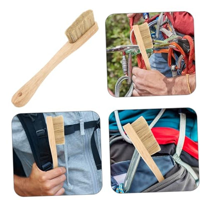 Abaodam Rock Climbing Brush with Ergonomic Handle Durable Boar Hair Bristles for Cleaning of Holds Lightweight Portable for Bouldering and Climbing