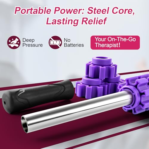 Muscle Roller Stick, Muscle Roller, Liposuction Massage Roller for Lymphatic Drainage, Massager Stick for Relief Muscle Soreness, Trigger Points, Help Exercise Runner Legs, Back Recovery - color: Purple
