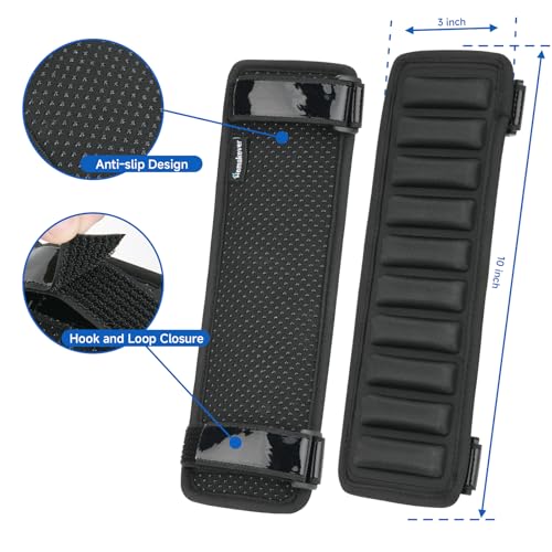 Homakover Universal Shoulder Strap Pad with Extra Thick Air Cushion, Breathable Backpack Pad, Anti-Slip Car Seatbelt Shoulder Pad, Suitable for Computer Bag,Camera,Duffel, Guitar, Backpacks (Small) - size: Small