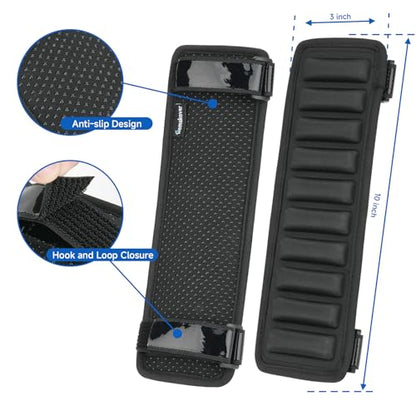 Homakover Universal Shoulder Strap Pad with Extra Thick Air Cushion, Breathable Backpack Pad, Anti-Slip Car Seatbelt Shoulder Pad, Suitable for Computer Bag,Camera,Duffel, Guitar, Backpacks (Small) - size: Small