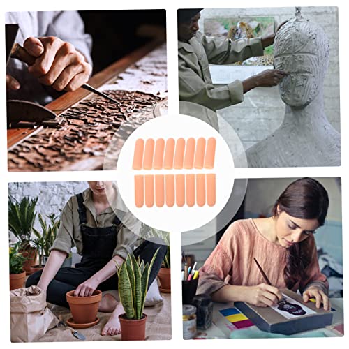 Silicone Finger Sleeve Protectors 8 Pairs Reusable Anti-Cutting Finger Covers for Protection for Athletes and Craftsmen
