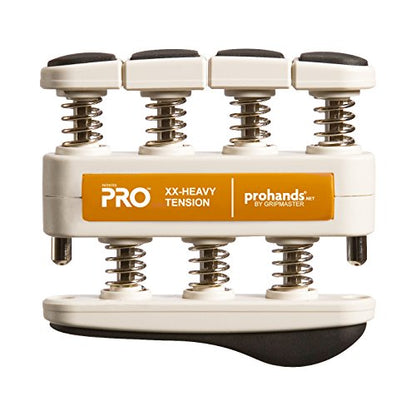 Prohands PRO Hand Exerciser, Finger Exerciser (Hand Grip Strengthener), Spring-Loaded, Finger-Piston System, Isolate and Exercise Each Finger - color: Orange - Pro, size: 13 lb (XX-Heavy Tension)