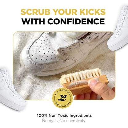 Gold Standard Shoe Cleaning Kit for White Sneakers & Tennis Shoes | Sneaker Cleaning Kit, Removes Dirt & Stains from Leather, Canvas & Mesh - style: Shoe Cleaner Kit