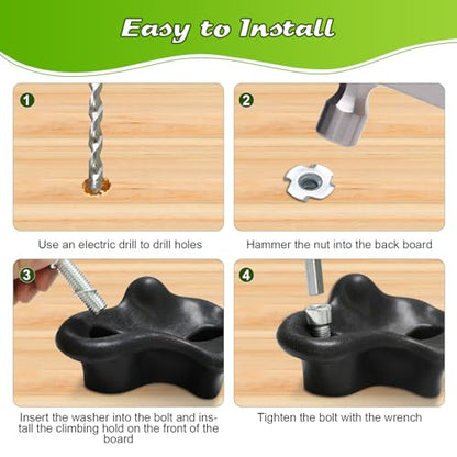 20PCS Rock Climbing Holds for Kids Climber,Extra Large Adult Rock Climbing Stones,Wall Stones with Screw Pad and Nut for Outdoor Indoor Climbing Frames Children Playground
