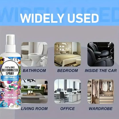 Shoes Spray for Smell 100ml Shoe Smell Eliminator Spray | Footwear Odor Removal Mist for Travel Hiking Home Tennis Leather Fabric Canvas Sneaker