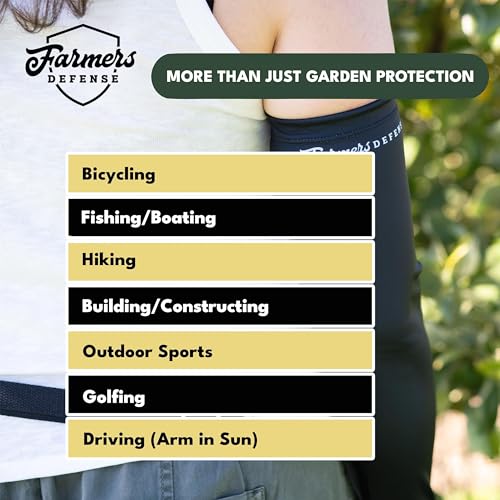 FARMER'S DEFENSE Gardening Arm Sleeves|UV Cooling Protective Sleeve Women & Men|Anti-Scratch Cover Sun UPF Outdoor Protection - Green Hunter Camo - XS - color: Green Hunter Camo, size: X-Small