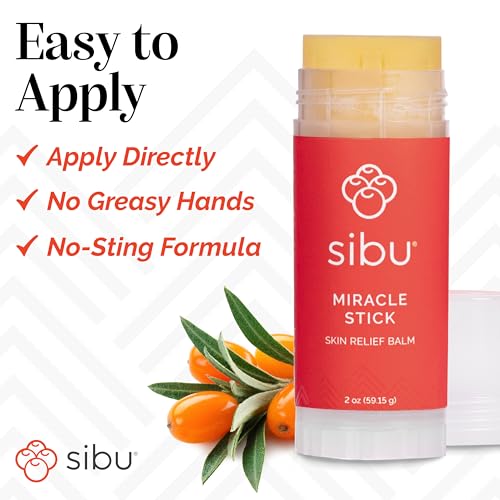 sibu Miracle Stick with Himalayan Sea Buckthorn, 2 ounces | Soothes dry skin, bug bites, sunburn, windburn and chafing. Large, long-lasting size.