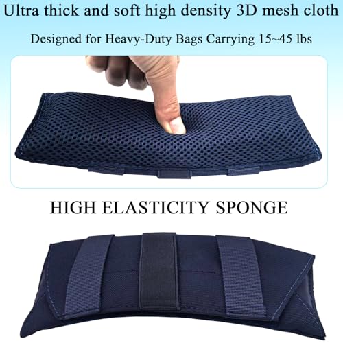 Ultra Thick Shoulder Strap Pad 2 Pack, Heavy Load Backpack Strap Pads, High Elasticity Tactical Bag Shoulder Pads - color: Dark Blue
