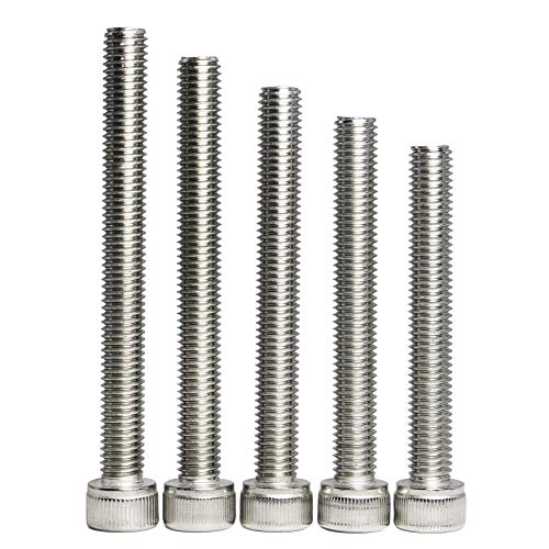M8 x 60/65/70/75/80mm Screws and Nuts Hex Socket Head Screws M8 Bolts, 304 Stainless Steel, Bright Finish, Fully Threaded, Metric Allen Hex Drive, Assortment Kit 10PCS - size: M8×60/65/70/75/80mm