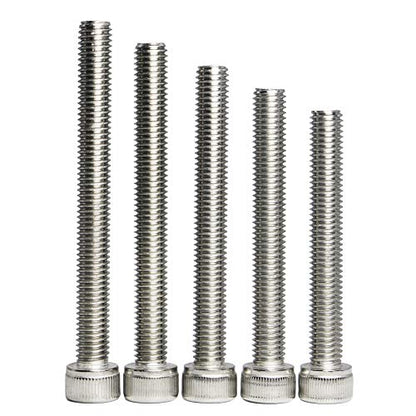M8 x 60/65/70/75/80mm Screws and Nuts Hex Socket Head Screws M8 Bolts, 304 Stainless Steel, Bright Finish, Fully Threaded, Metric Allen Hex Drive, Assortment Kit 10PCS - size: M8×60/65/70/75/80mm