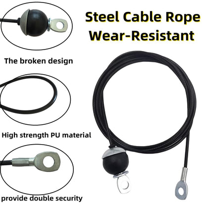 Home Gym Pulley Cable System,Silent Weight Cable Machine Attachment for Lat Pulldowns Tricep Extensions Heavy Duty Coated Steel Wire,Easy DIY Setup with Hanging Strap Carabiners Ideal for Small Spaces - color: 1 Pulley+1 Straps+1 Carabiner+59in Cable 1pcs