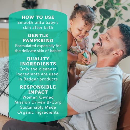 Badger Baby Balm, Organic Calendula Cream, Soothes Diaper Rash, Cradle Cap & Dry Skin, 100% Organic Baby Cream, Pediatrician Tested & Long Lasting, 2 oz Tin - size: 2 Ounce (Pack of 1)