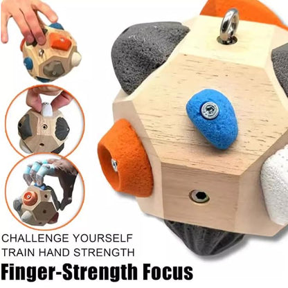 Handcrafted Boulder Block Build Strength and Precision 3D Climbing Ball for Training Simulated Rock Wall Holds Portable Gear Gifts Rocks Climbers Block Anywhere(Size:Lasso + climbing ball + storage ba - size: Lasso + climbing ball + storage bag