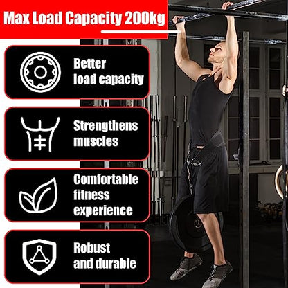 Fitness Dip Belt with Chain for Weight lifting, Dipping Pull Up Belt, Dip Belt Leather Attachment, Powerlifting, and Bodybuilding Workouts Belts, Comfortable Waist Support for Men & Women