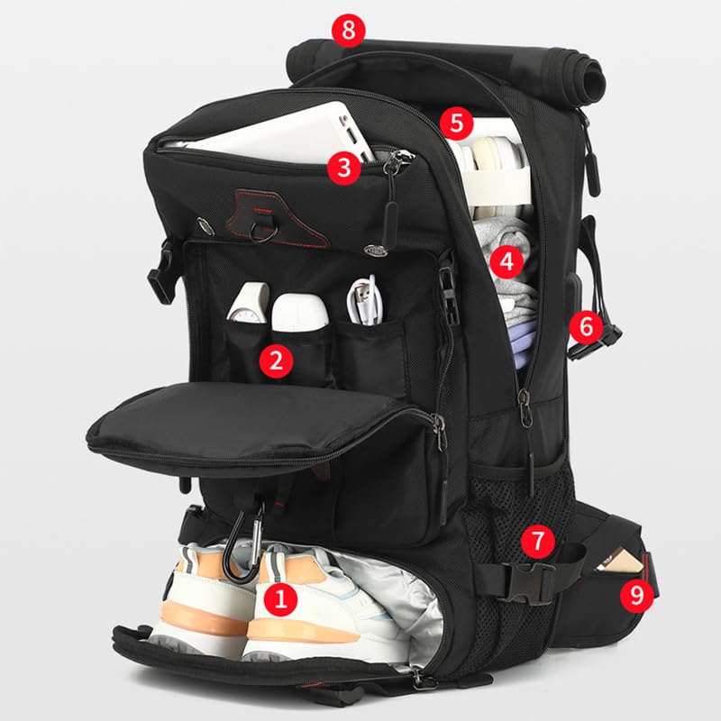Men Travel Backpack,Fits 16 Inch Laptop,for Work&Travel，40L Large Capacity - size: Medium