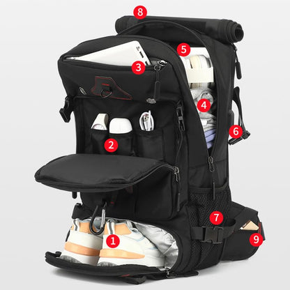 Men Travel Backpack,Fits 16 Inch Laptop,for Work&Travel，40L Large Capacity - size: Medium