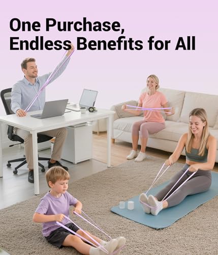 Upgraded Figure 8 Resistance Bands for Women with User Manual | High-Density Silicone .Gift-Ready Packaging . Beginner Workout Guide .Solid Comfort Handles .User Manual Included