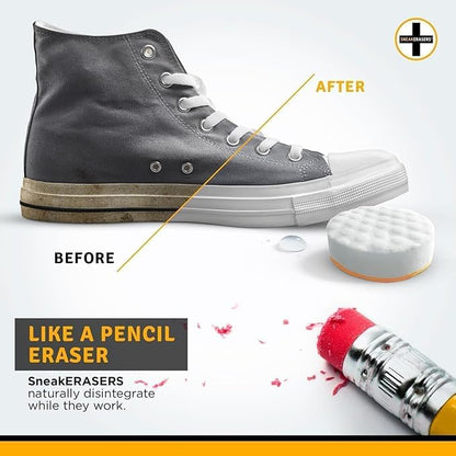 SneakERASERS Sole & Sneaker Cleaner, Premium Shoe Cleaner for Sneakers, Dual-Sided Sponges, Effective for Tennis Shoes & Women Men Sneakers, Gentle Rub Design Cleaner Kit, 20 Pack - style: 20 Pack