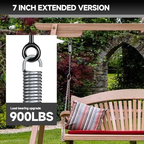7 inch Eye Bolts - 4 Pcs Eyes Hooks Screw Heavy Duty 900 lbs Breaking Strength Black Rust-Resistant, Self Tapping Eyelet Screw for Wood Securing, Hammock Stand, Indoor & Outdoor Use - size: 7" 4Pcs