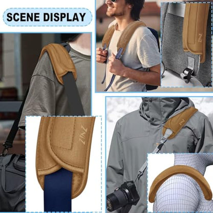 ZINZ 2-Pack Universal Shoulder Pad with Ultra thick Cushion for Bag Luggage Bag Crossbody, Plus Long & Anti-Slip & Breathable,Khaki - color: Khaki-2pack