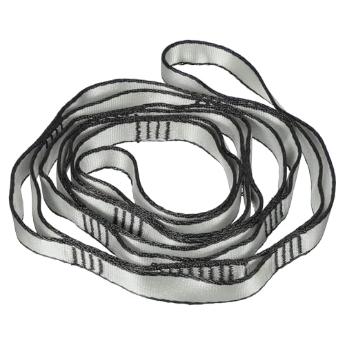 PATIKIL 22KN Adjustable Daisy Chain Yoga Extend Belt, Nylon Climbing Sling Straps for Home Workout Exercise Pilates Gymnastics - color: Grey, size: 1.5M