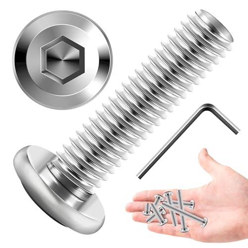 30Pcs M6 Bolt, M6 x 25mm Flat Head Socket Cap Screw Bolts, Allen Socket Drive Machine M6 Screws Assortment Kit, 304 Stainless Steel Bolts, M6x1.0 Bolt by Marysino - color: Silver, size: M6 x 25mm