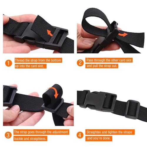 Nylon Strap with Buckle, Quick Release Short Adjustable Straps with Buckles, Securing Tie Down Straps for Backpacking, Compression Golf Bag, Camping Outdoor Activities 4Pcs 1" x 142" (12ft) - size: 16ft