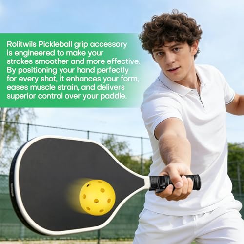 Pickleball Paddle Grip Insert, Ergonomic Finger Rest for Enhanced Control & Stable Grip, Fits Most Standard Pickleball Paddles, Pickleball Paddle Accessory 2PCS - color: black