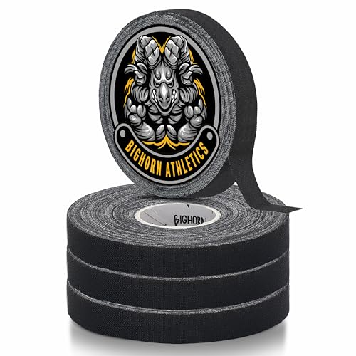 Bighorn Athletics Finger Tape, 0.5" x 45ft, 4 Rolls – Black | Fingers & toes support in Jiu Jitsu, Rock Climbing, Running, MMA. EZ tear tape, Zinc oxide adhesive, peels off clean. - color: Black, size: 0.5-Inch