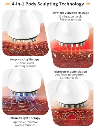 Zaybuon Lymphatic Drainage Massager for Body, 35 Levels Portable Body Massager for Legs, Arms & Abdomen, Cellulite Massage Tool for Full Body Relaxation and Skin Care