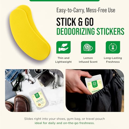 Natural Shoe Deodorant Stickers,Odor Remover Patches for Shoes & Slippers, Long-Lasting Fresh Scent, Eliminates Bad Smell, Easy to Use – 40 Count Pack - size: 40 Count (Pack of 1)