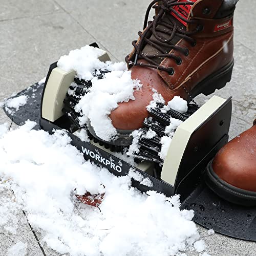 WORKPRO Boot Brush Scraper Outdoor, Shoe Cleaner Brush, Boot Scrubber with Flaps, Heavy Duty Boot Cleaning Brush - style: wide