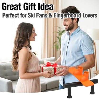 Mini Finger Snowboard Set with Obstacle Rail - Durable Plastic Fingerboard Ski and Obstacle for Skiing and Skateboard Enthusiasts - Fun and Engaging Finger Sports Party Favors