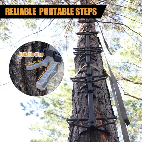 30" Climbing Sticks,Lightweight Aluminum Treestand Climbing Sticks for Hunting,Non-Slip TreeStand Climbing Steps for Saddle Hunting Sticks Kit (3-Pack)