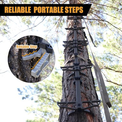 30" Climbing Sticks,Lightweight Aluminum Treestand Climbing Sticks for Hunting,Non-Slip TreeStand Climbing Steps for Saddle Hunting Sticks Kit (3-Pack)