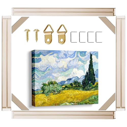 Canvas Stretcher Bars 8x12 Inch Frame Kit, Available in 25+ size Wood Stretcher Bars for Home and Office, Gallery Wrap Wall Arts Supply for Oil Painting, Poster, Picture & Paint by Numbers - size: 8" x 12"