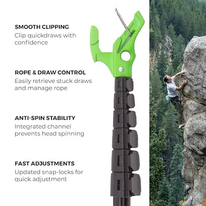 Trango Beta Stick EVO - Adjustable Climbing Stick Clip Tool for Sport Climbing & Bolt Clipping - size: Compact