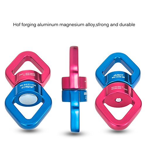 Blue Red Swing Swivel, 30 KN Safest Rotational Device Hanging Accessory - color: Red, size: 30 KN