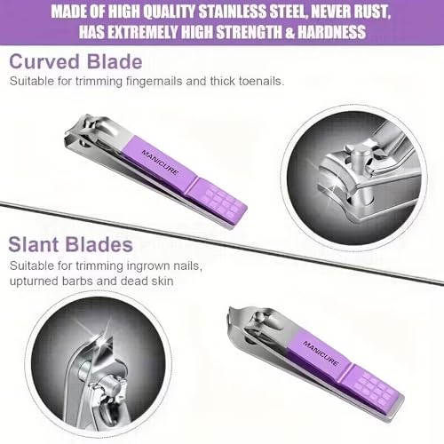 16 Pieces Stainless Steel Manicure Kit, Manicure Set Professional for Women Nail Care Tools, Toenail Scissors Tools with Leather Travel Bag (Gray-Green)