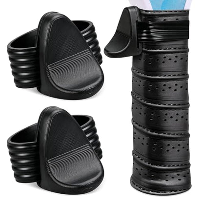 Pickleball Paddle Grip Insert, Ergonomic Finger Rest for Enhanced Control & Stable Grip, Fits Most Standard Pickleball Paddles, Pickleball Paddle Accessory 2PCS - color: black