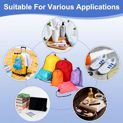 Drawstring Bag with Toggle, Stuff Sack String Waterproof Travel Storage Bags Cinch Stuff Pouch -Fitting for Yoga - color: Sky Blue